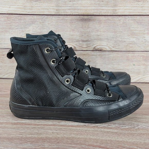 Converse Chuck 70 Tech Hiker HI Top Triple Black Men's Size 11.5 Lace Sneakers - Picture 1 of 8
